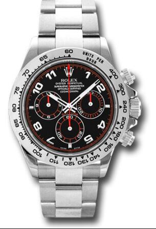 Replica Rolex White Gold Cosmograph Daytona 40 Watch 116509 Black Arabic Dial